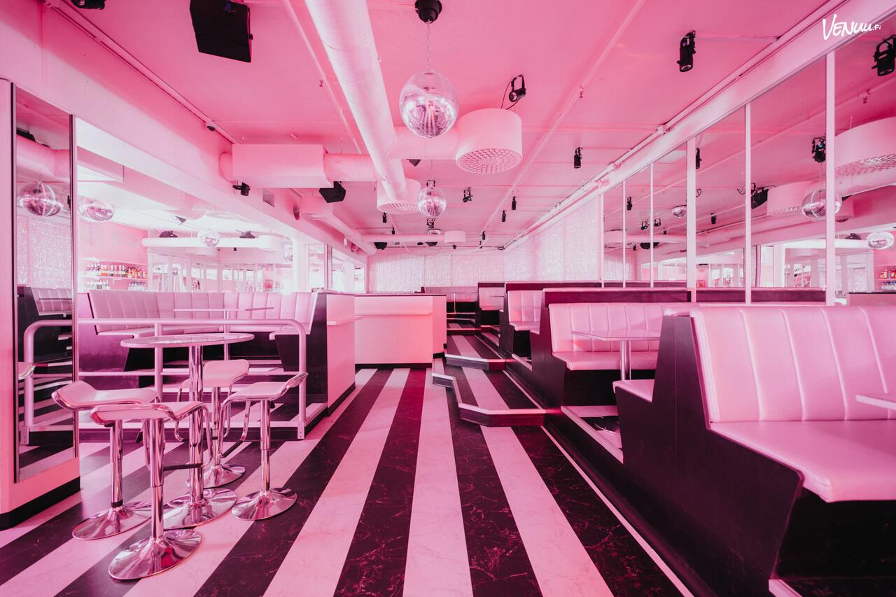 Sähäkkä Lola Club Jyväskylä PINK ROOM on näyttävä juhlatila täynnä glamouria